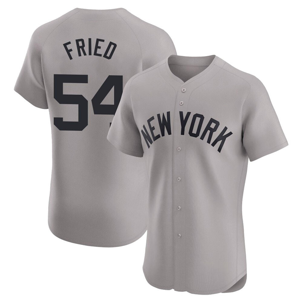 STECN NY.Yankees #54 Max Fried Player Gray Limited Elite Home Stitched Jerseys