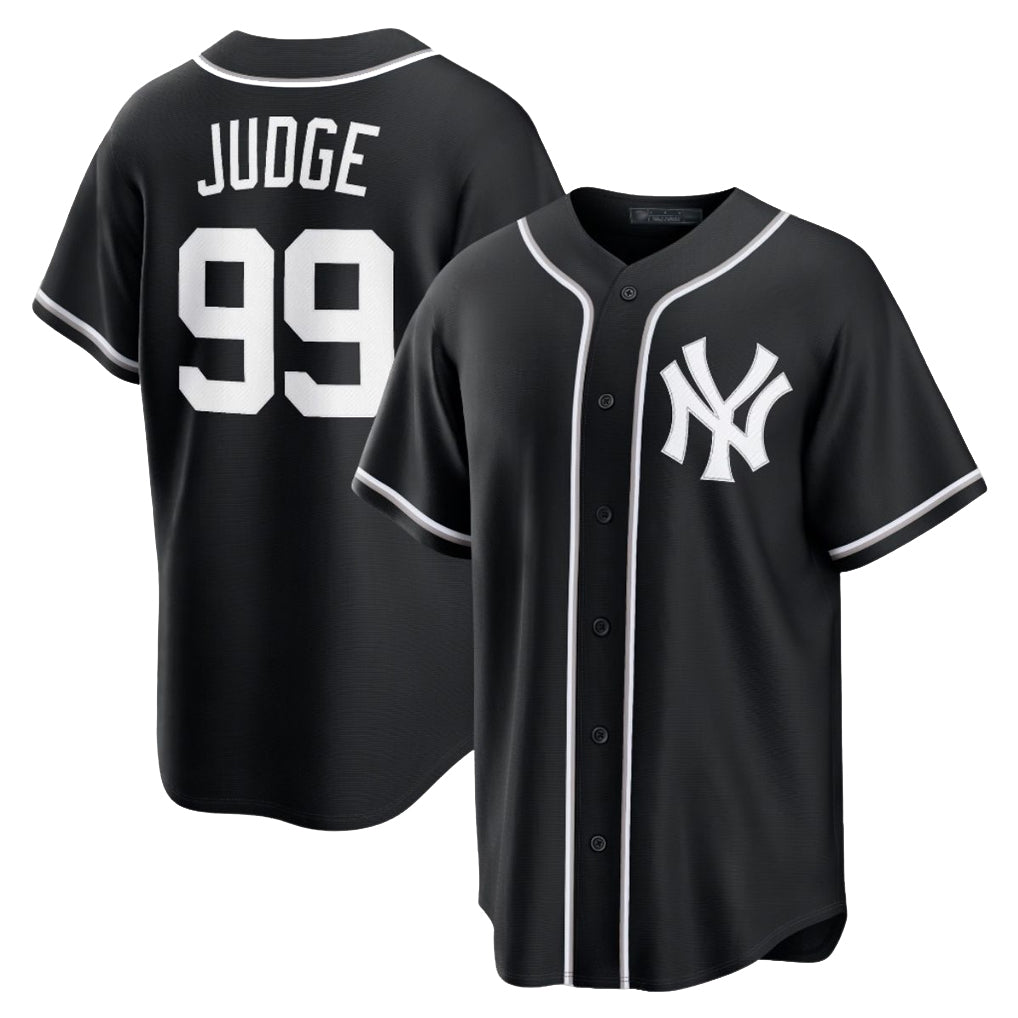 STECN NY.Yankees #99 Aaron Judge Player Black Out Game Stitched Jerseys