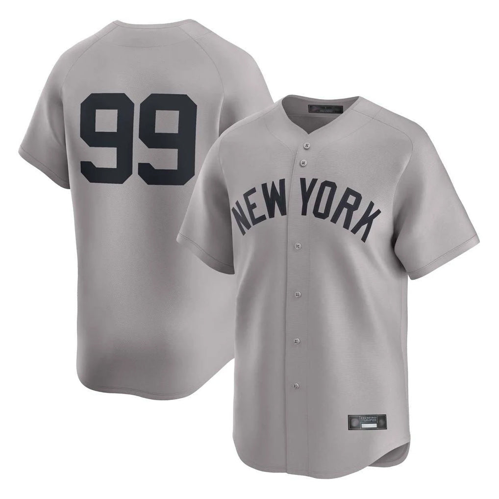 STECN NY.Yankees #99 Aaron Judge Player Gray Limited Home Stitched Jerseys