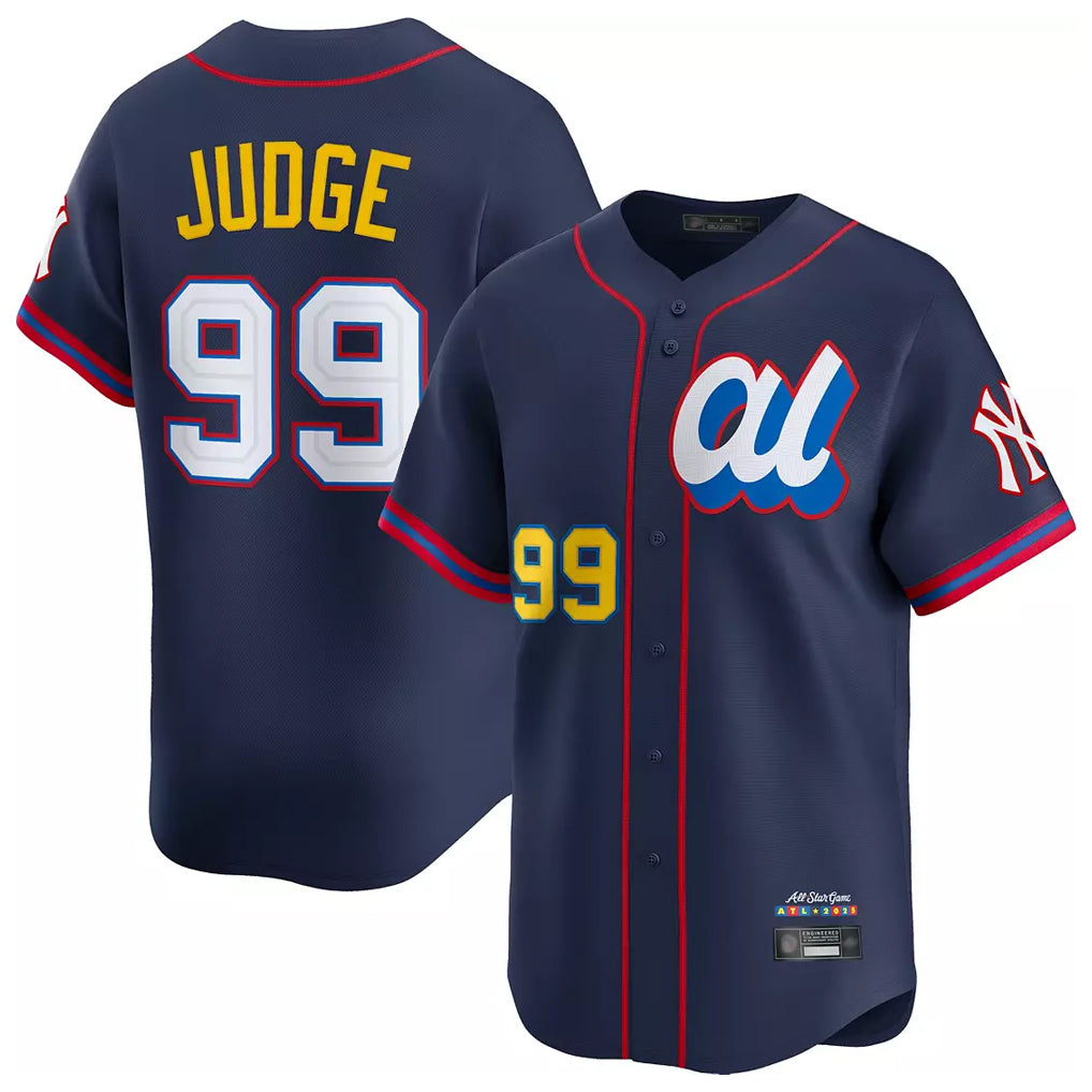STECN NY.Yankees #99 Aaron Judge Player Navy All Star Limited Home Stitched Jerseys
