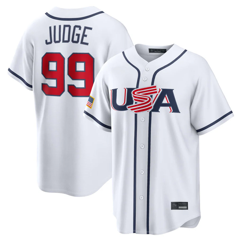 STECN NY.Yankees #99 Aaron Judge Player White USA 2026 World Classic Limited Game Stitched Jerseys