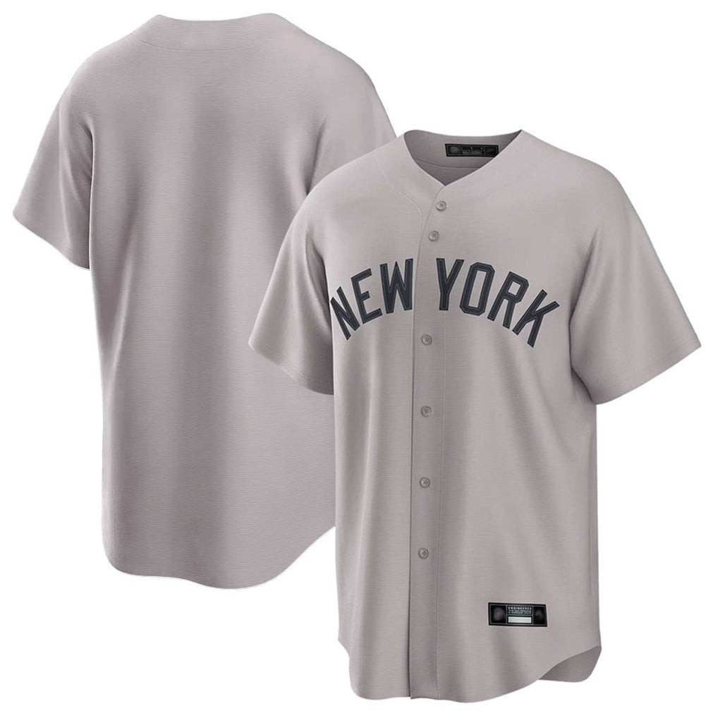 STECN NY.Yankees Blank Player Gray Game Home Stitched Jerseys