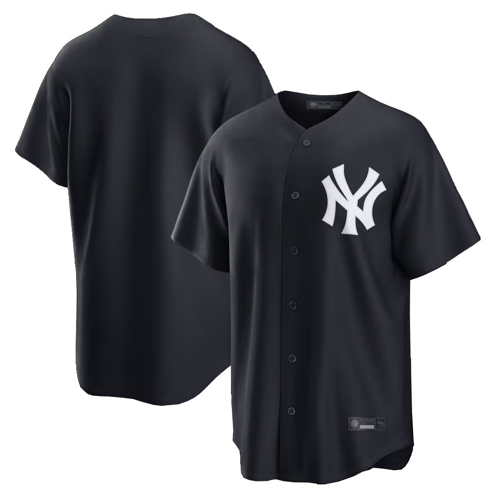 STECN NY.Yankees Blank Player Navy Replica Game Stitched Jerseys
