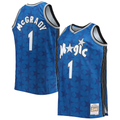 STECN O.Magic #1 Tracy McGrady Mitchell & Ness Blue Big & Tall 200001 Hardwood Classics Swingman Jerseys