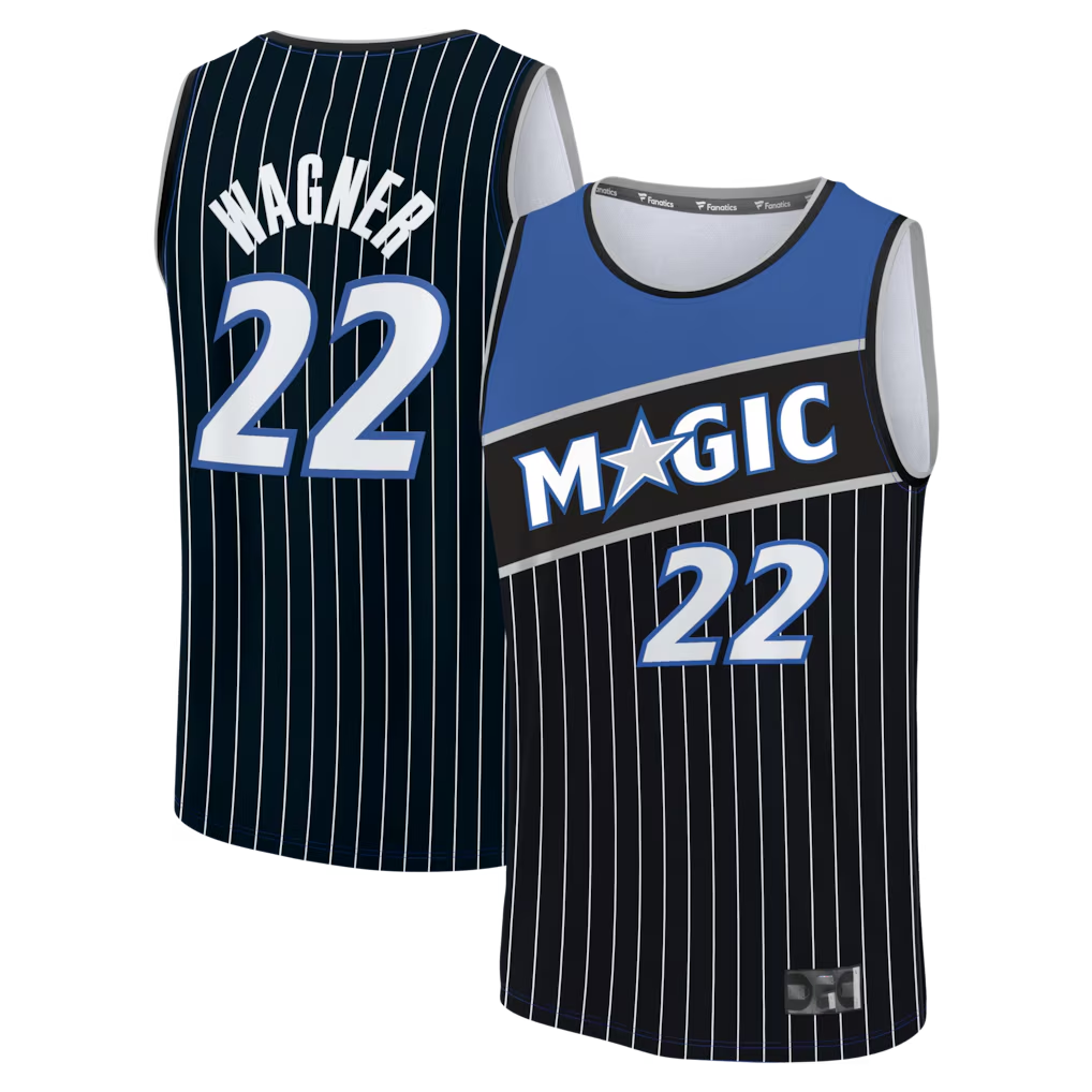 STECN O.Magic #22 Franz Wagner Black Fast Break Jerseys - Statement Edition