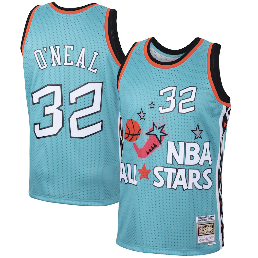 STECN O.Magic #32 Shaquille O'Neal Mitchell & Ness Teal Eastern Conference 1996 All-Star Hardwood Classics Swingman Jerseys
