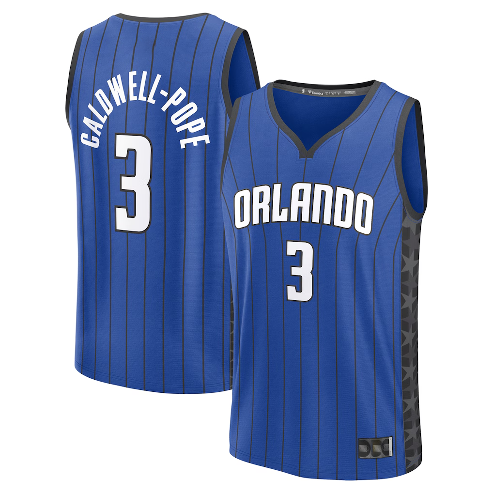 STECN O.Magic #3 Kentavious Caldwell-Pope Blue Fast Break Replica Player Jerseys - Statement Edition