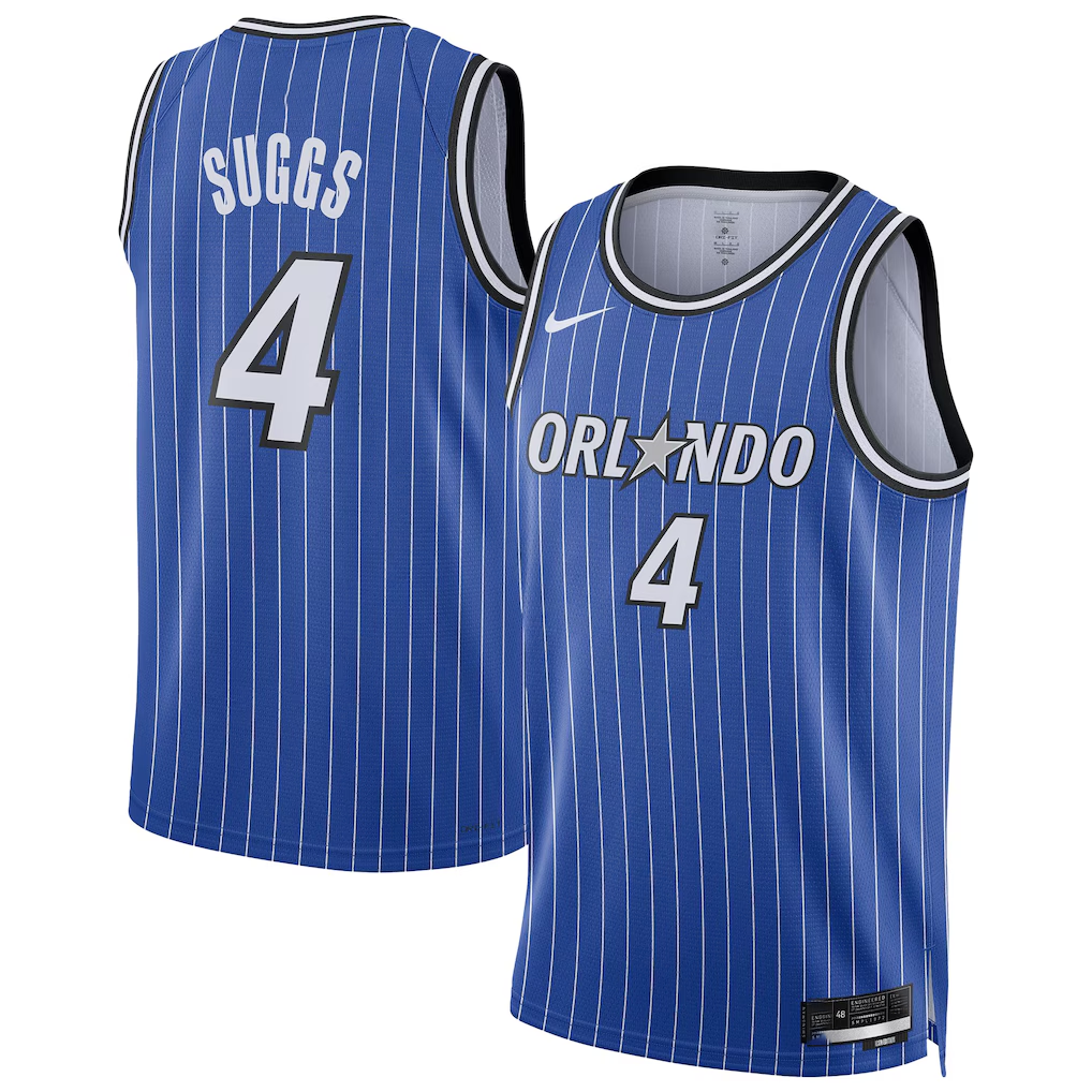 STECN O.Magic #4 Jalen Suggs Blue Swingman Player Jerseys - Icon Edition