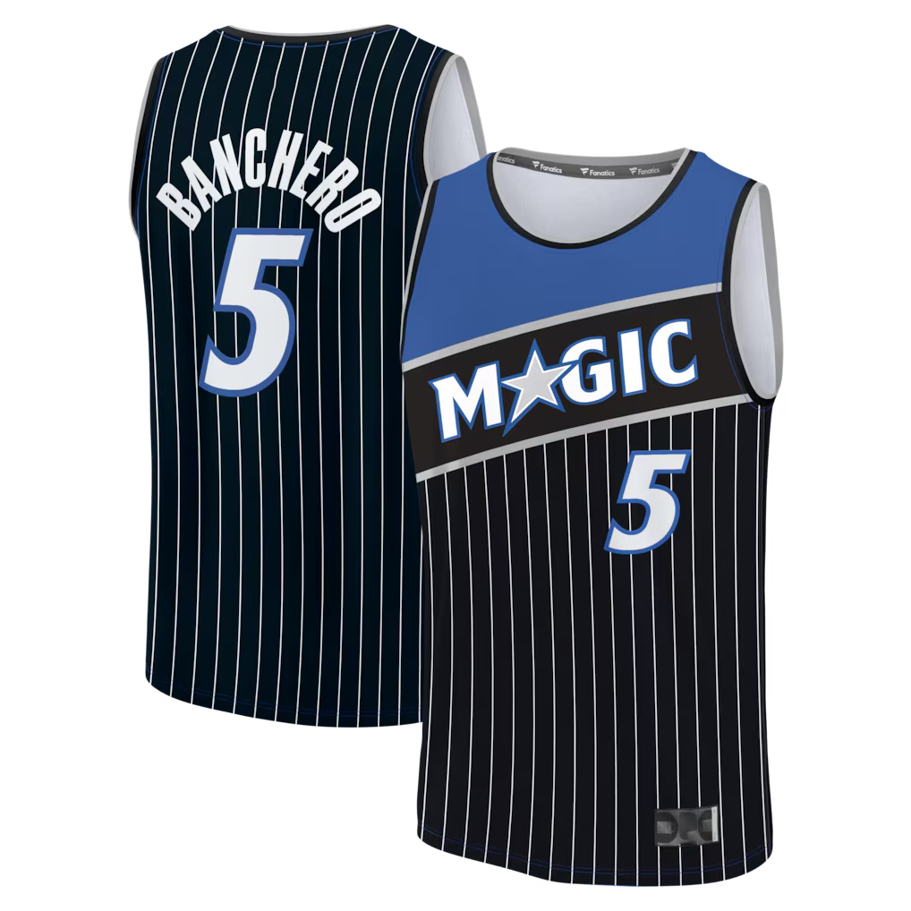 STECN O.Magic #5 Paolo Banchero Black Fast Break Jerseys - Statement Edition
