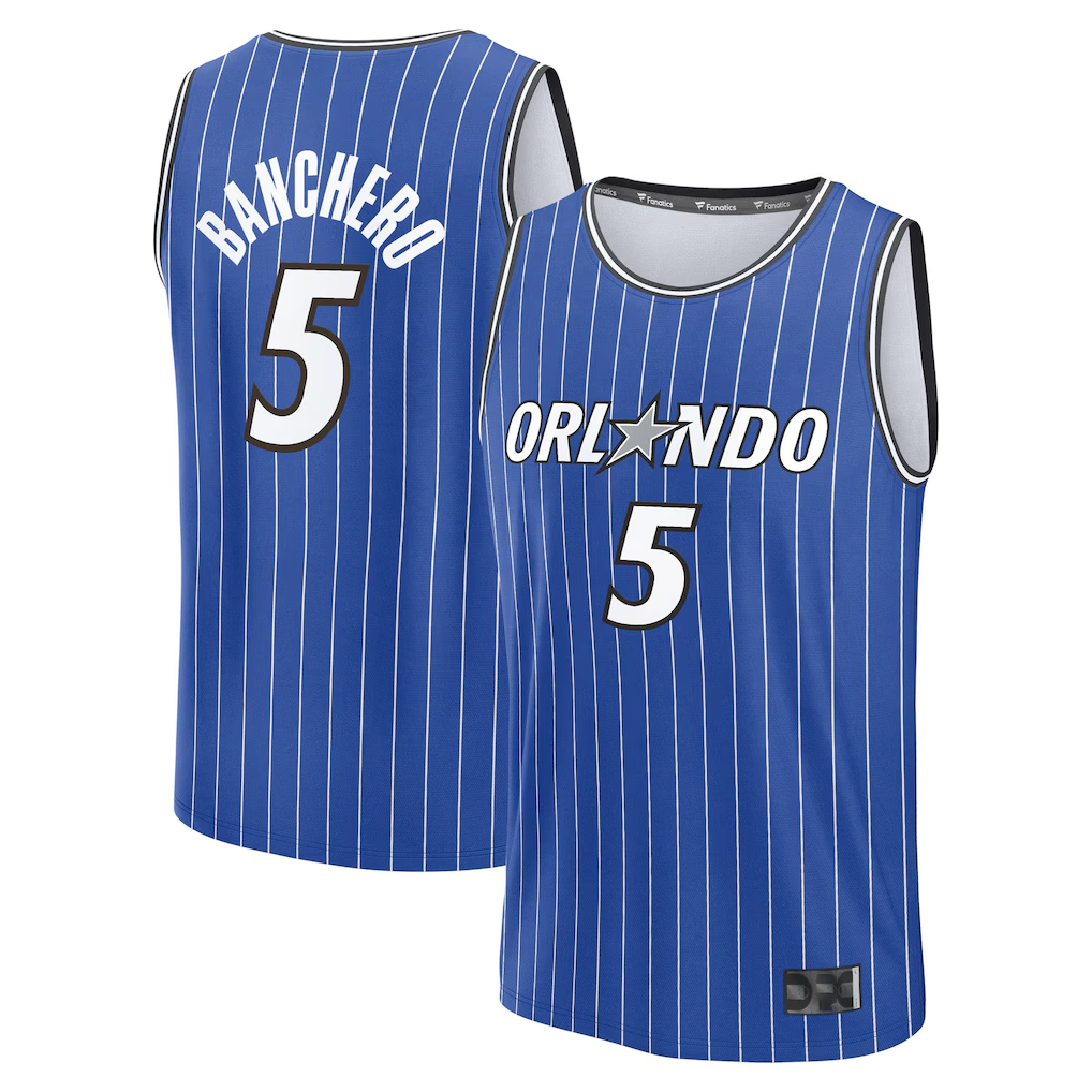 STECN O.Magic #5 Paolo Banchero  Blue Fast Break Replica Player Jerseys - Icon Edition