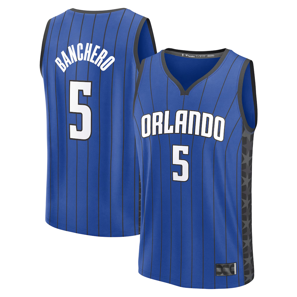 STECN O.Magic #5 Paolo Banchero  Blue Fast Break Replica Player Jerseys - Statement Edition