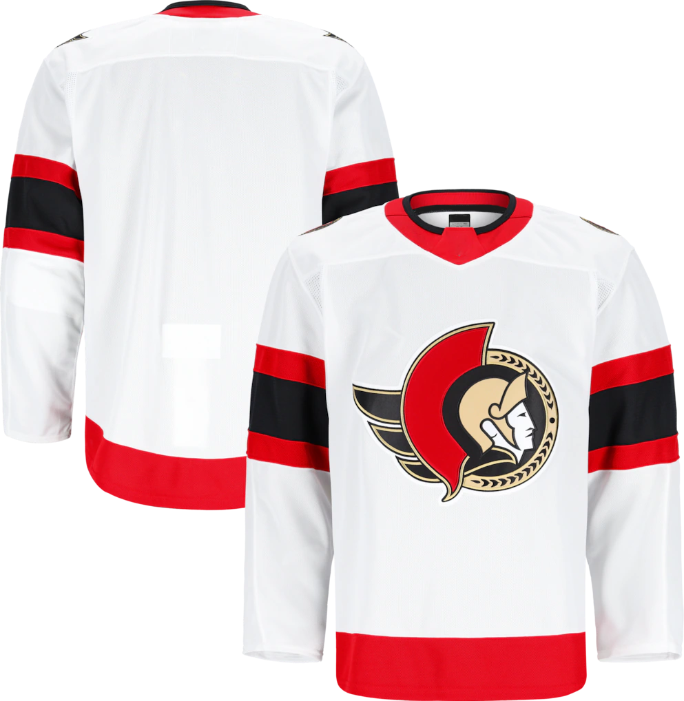 STECN O.Senators White Away Authentic Pro Jerseys