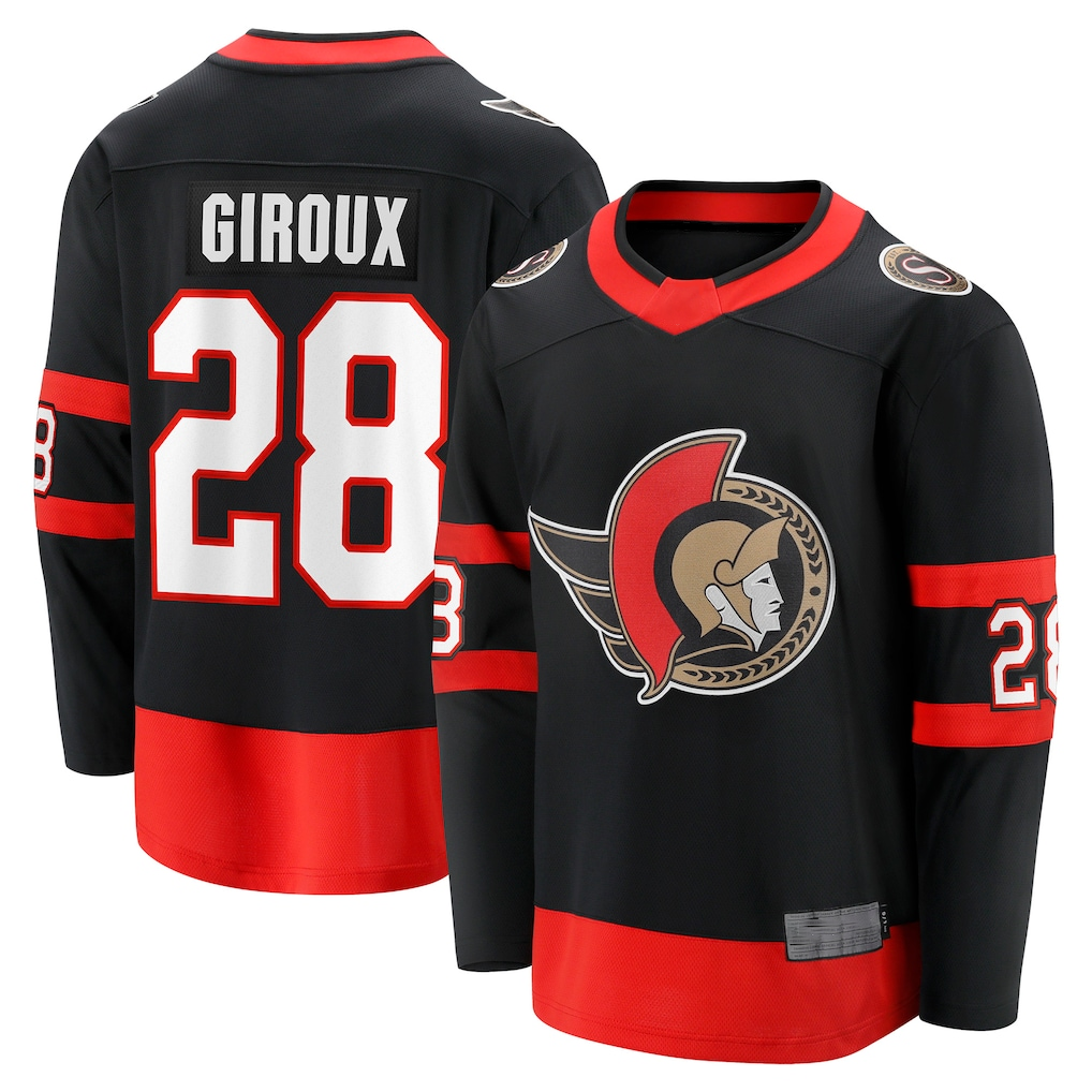 STECN O.Senators #28 Claude Giroux Black Home Breakaway Player Jerseys