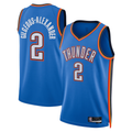 STECN OC.Thunder #2 Shai Gilgeous-Alexander Blue Badge Swingman Replica Stitched Jerseys- Icon Edition