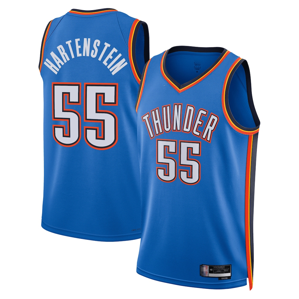 STECN OC.Thunder #55 Isaiah Hartenstein Blue Swingman Stitched Jerseys - Icon Edition