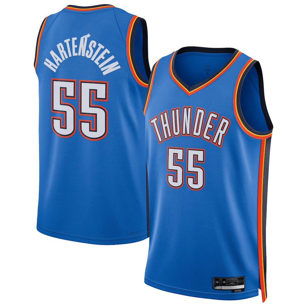 STECN OC.Thunder #55 Isaiah Hartenstein Blue Swingman Stitched Jerseys - Icon Edition