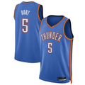 STECN OC.Thunder #5 Luguentz Dort Blue Swingman Player Stitched Jerseys - Icon Edition
