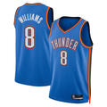 STECN OC.Thunder #8 Jared McCain Blue Swingman Stitched Jerseys - Icon Edition