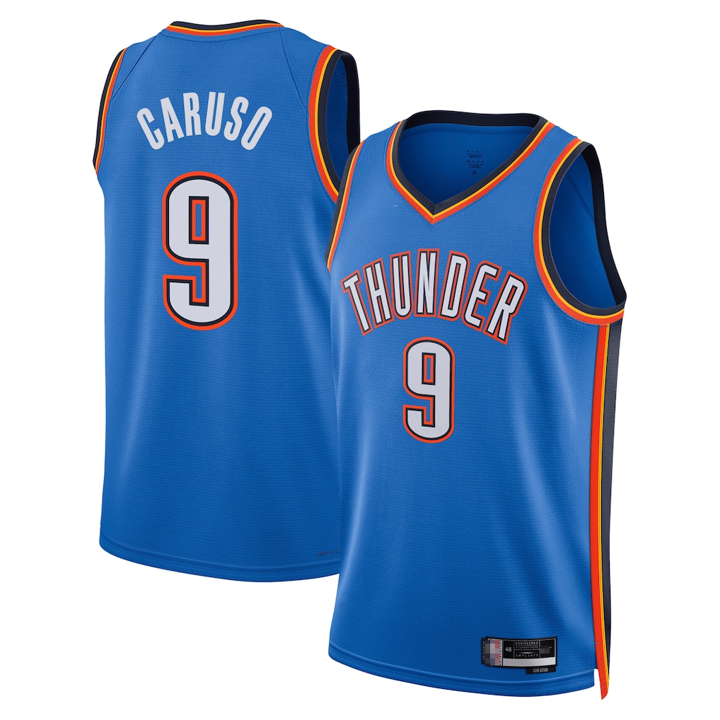 STECN OC.Thunder #9 Alex Caruso Blue Swingman Stitched Jerseys- Icon Edition