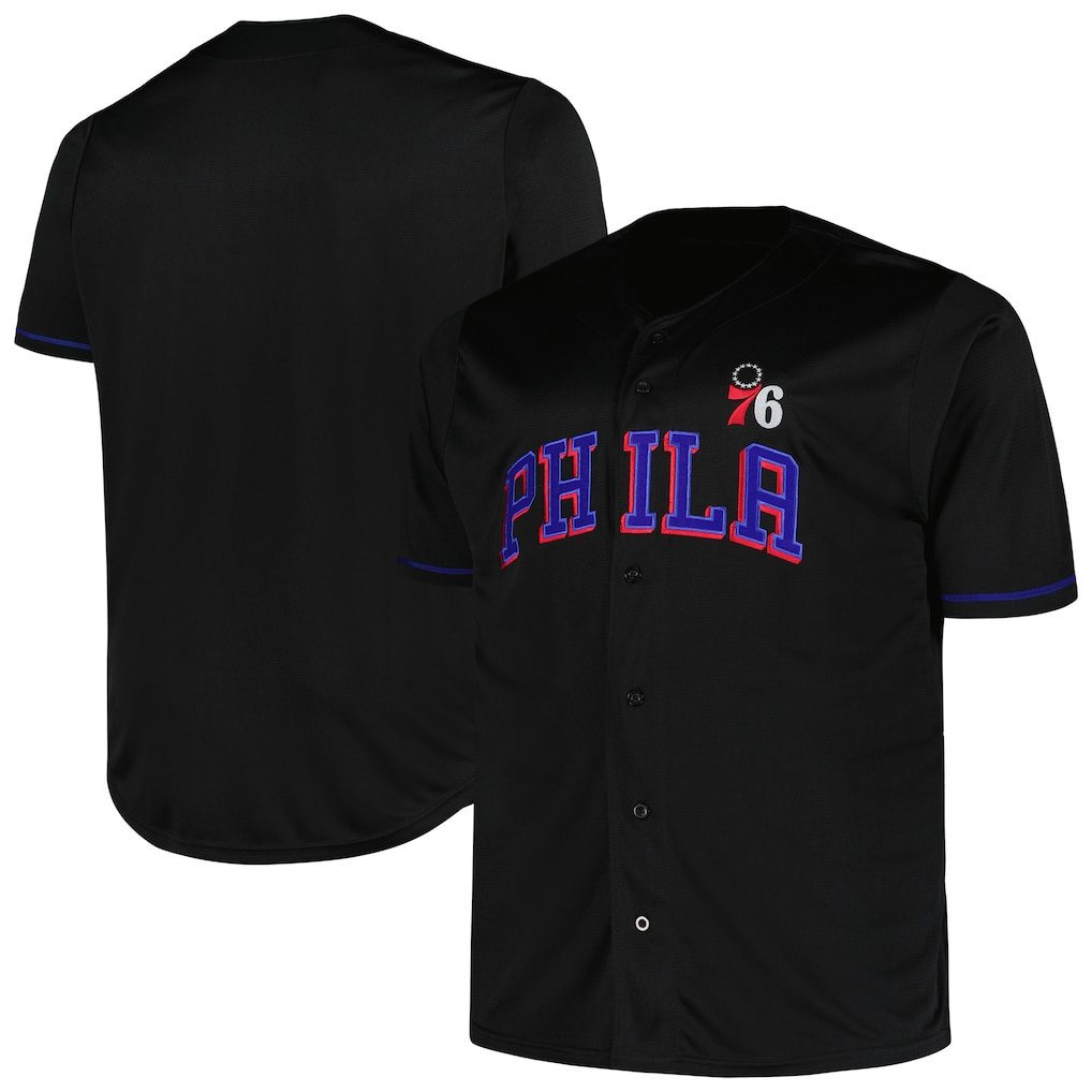 STECN P.76ers Profile Black Big & Tall Pop Jerseys