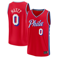 STECN P.76ers #0 Tyrese Maxey  Red Fast Break Replica Player Jerseys - Statement Edition
