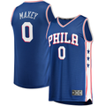 STECN P.76ers #0 Tyrese Maxey  Royal Fast Break Replica Jerseys - Icon Edition