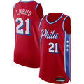 STECN P.76ers #21 Joel Embiid Jordan Brand Red Authentic Player Jerseys - Statement Edition