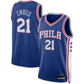 STECN P.76ers #21 Joel Embiid Royal Swingman Jerseys - Icon Edition