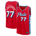 STECN P.76ers #77 VJ Edgecombe Red Fast Break Replica Player Jerseys - Statement Edition