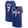 STECN P.76ers #7 Jaylen Brown Fanatics Royal Fast Break JerseyS - Icon Edition