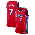 STECN P.76ers #7 Jaylen Brown Red Swingman Jerseys - Statement Edition