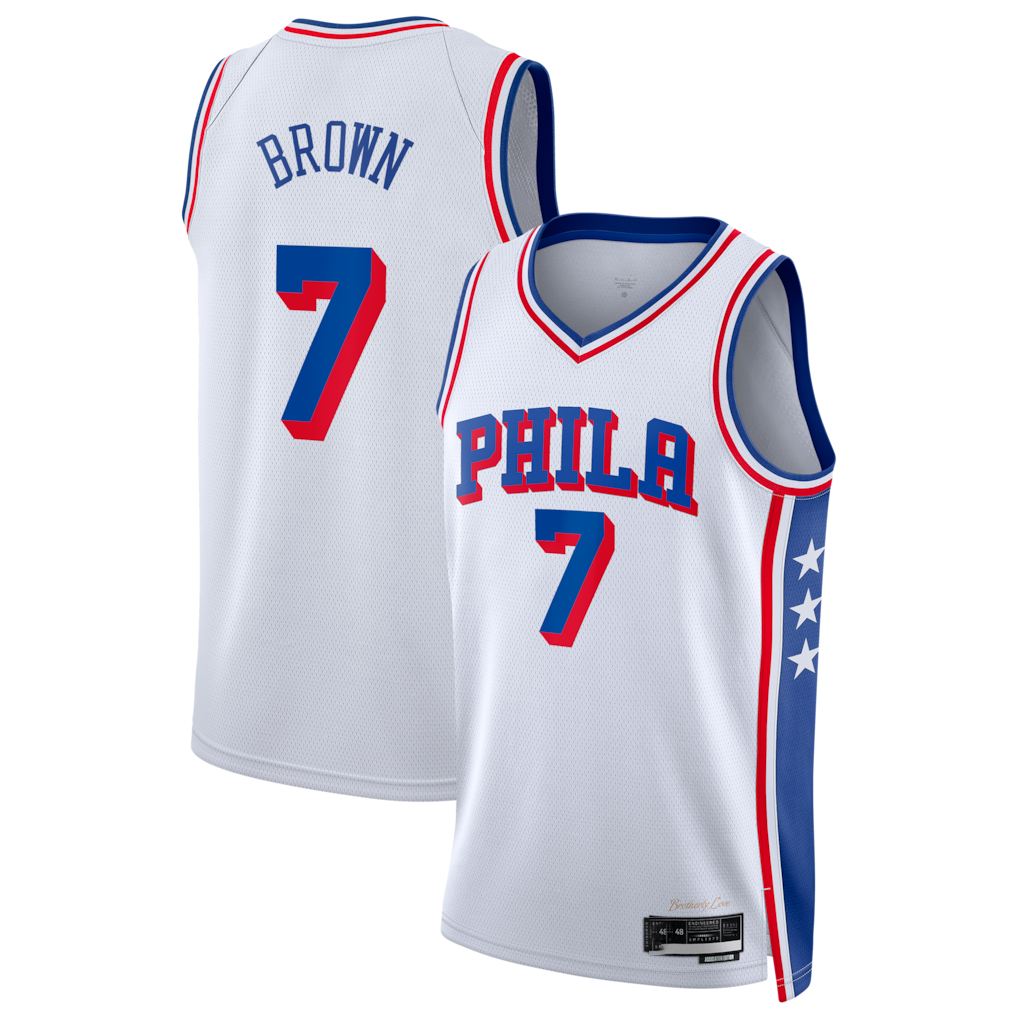STECN P.76ers #7 White Swingman Jerseys - Association Edition