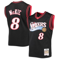 STECN P.76ers #8 Aaron McKie Mitchell & Ness Black Hardwood Classics Swingman Jerseys