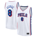 STECN P.76ers #8 Paul George White Fast Break Replica Player Jerseys