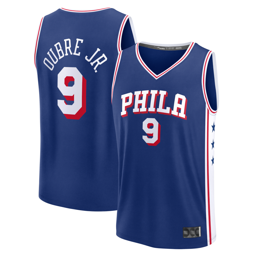 STECN P.76ers #9 Kelly Oubre Jr.  Blue Fast Break Jerseys - Icon Edition