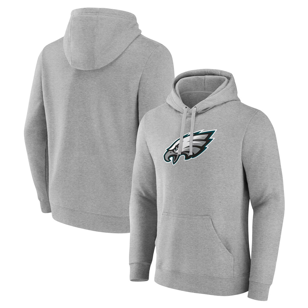 STECN P.Eagles Gray LOGO Pullover Hoodies Home Game Blank Player Stitched Jerseys