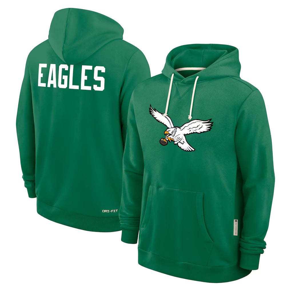 STECN P.Eagles Green Pullover Hoodies Home Game Blank Player Stitched Jerseys