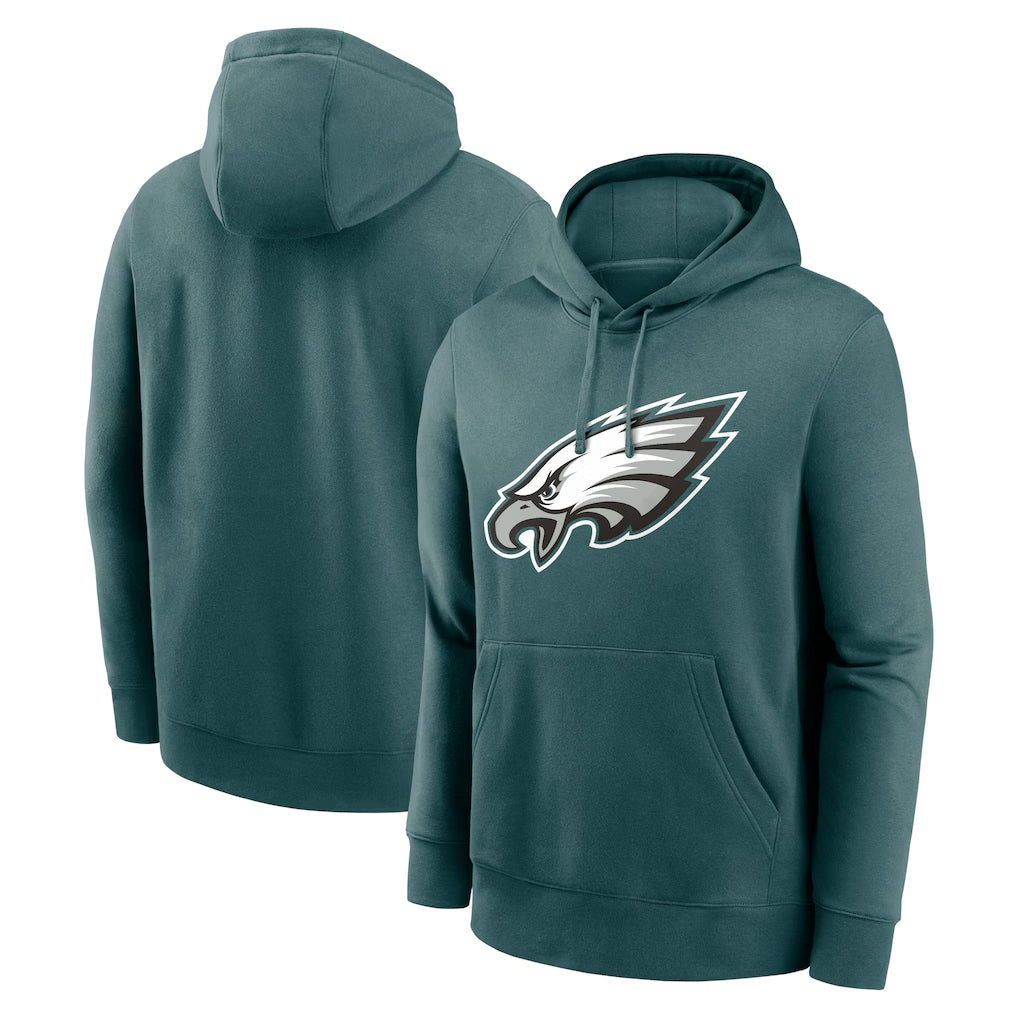 STECN P.Eagles Midnight Green Performance Pullover Hoodies Home Game Blank Player Stitched Jerseys