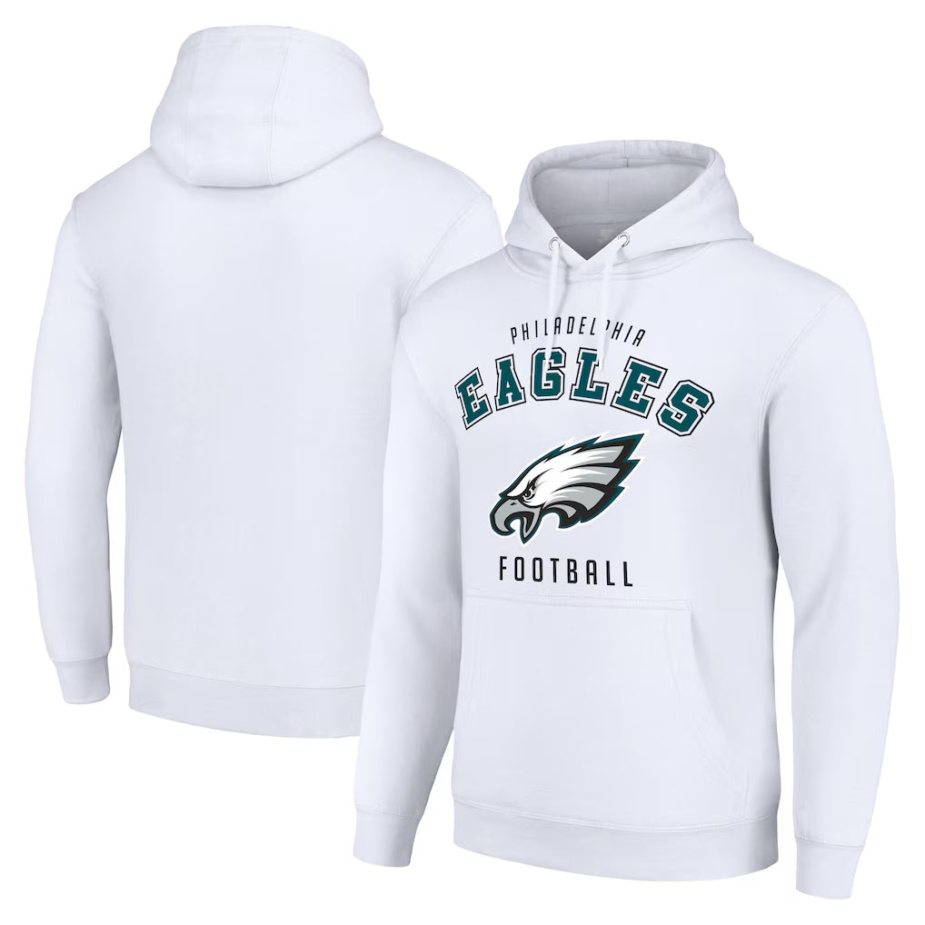 STECN P.Eagles White Pullover Hoodies Home Game Blank Player Stitched Jerseys