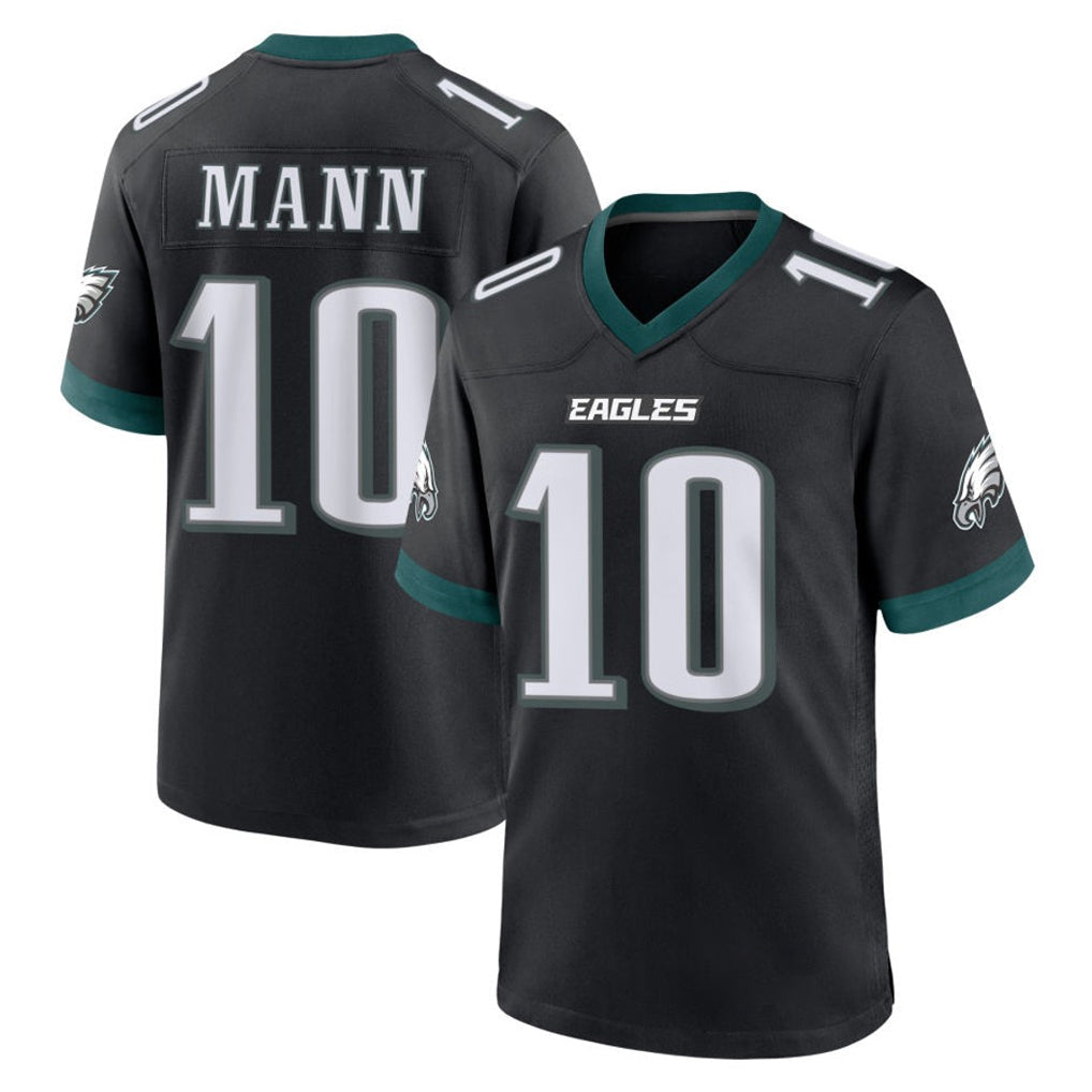 STECN P.Eagles #10 Braden Mann Player Black Game Home Stitched Jerseys