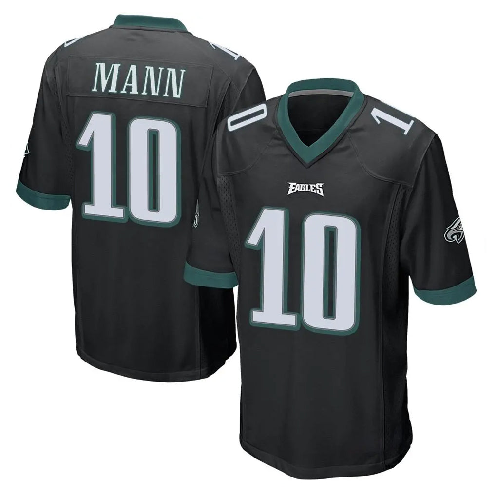 STECN P.Eagles #10 Braden Mann Player Black Home Game Stitched Jerseys