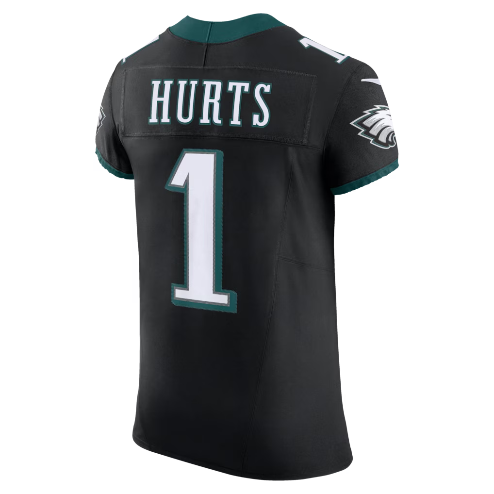 STECNP.Eagles #1 Jalen Hurts Black Alternate Vapor F.U.S.E. Elite Stitched Jerseys