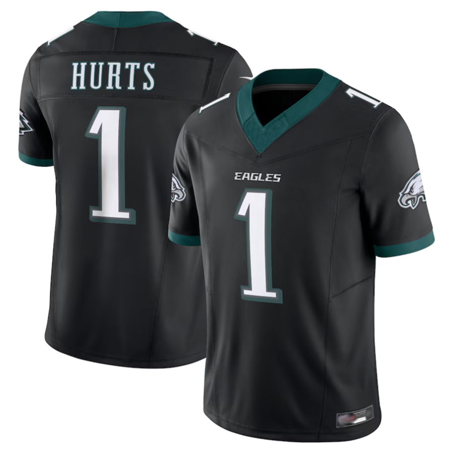 STECN P.Eagles #1 Jalen Hurts Player Black Vapor F.U.S.E. Limited Stitched Jerseys