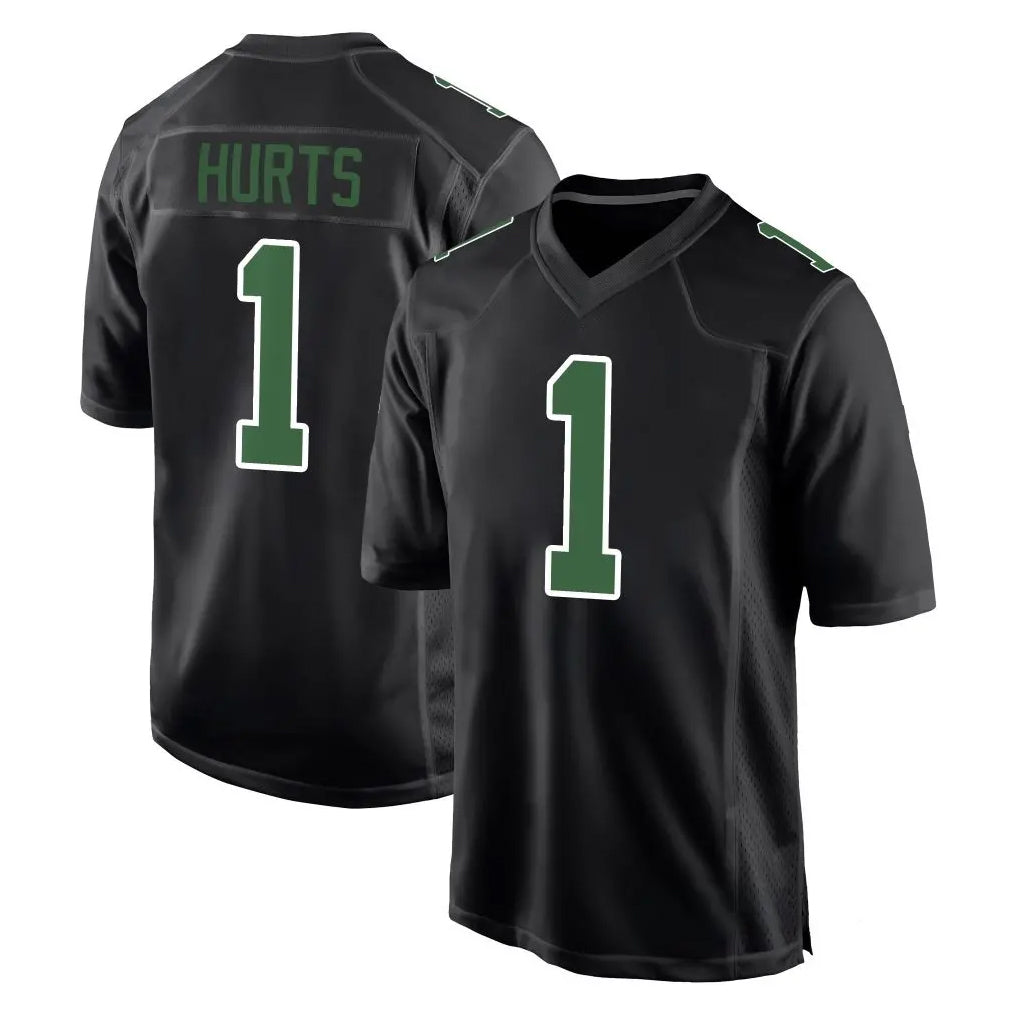 STECN P.Eagles #1 Jalen Hurts Player Carbon Green Fashion Home Game Stitched Jerseys