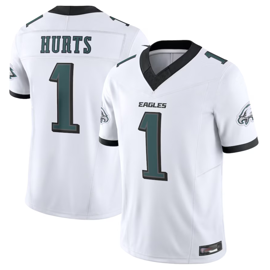 STECN P.Eagles #1 Jalen Hurts Player White Vapor F.U.S.E. Limited Stitched Jerseys
