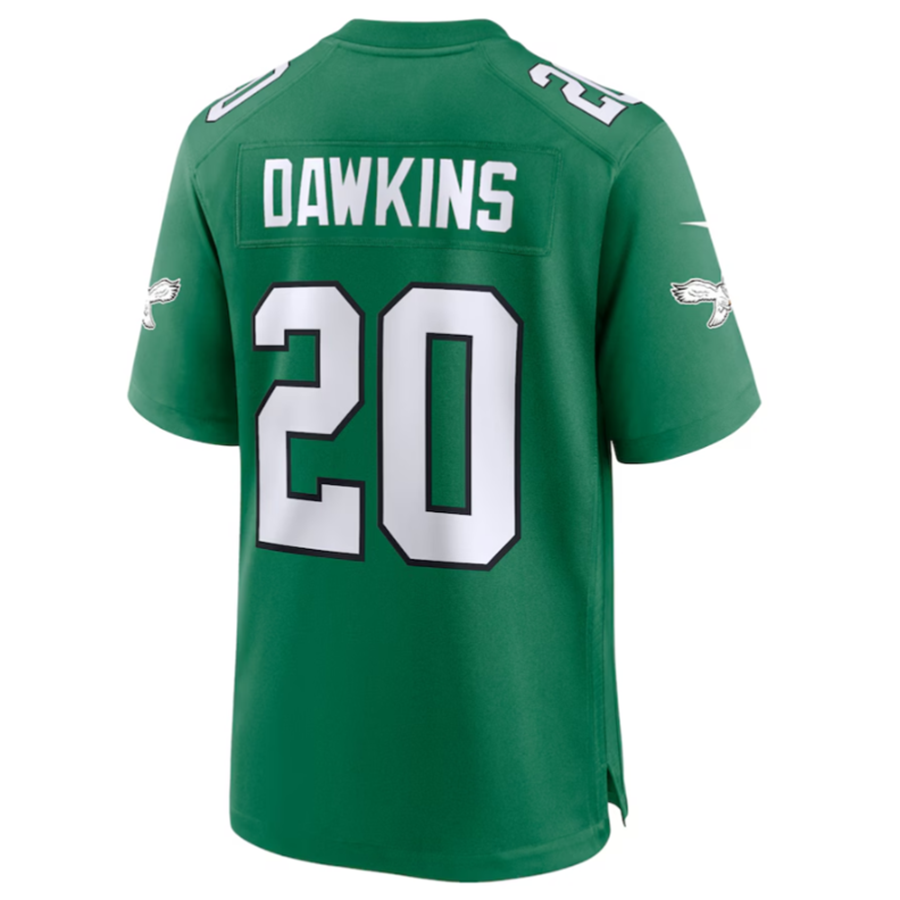 STECN P.Eagles #20 Brian Dawkins Green Alternate Retired Player Game Jersey Stitched American Stitched Jersey