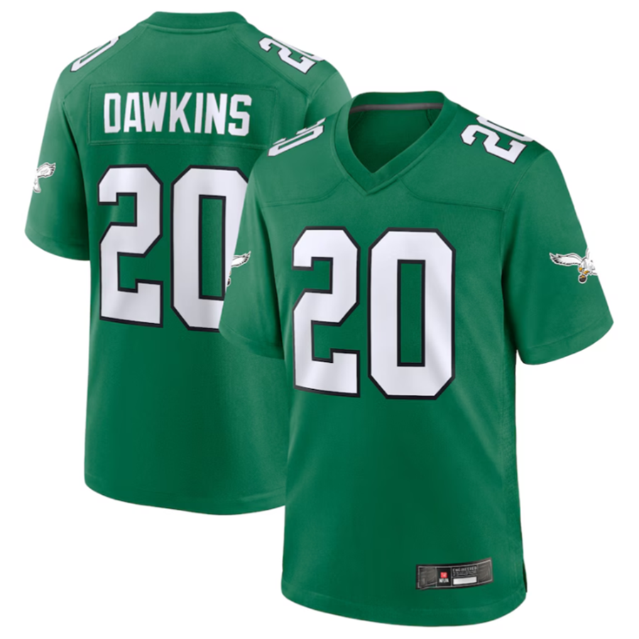 STECN P.Eagles #20 Brian Dawkins Green Alternate Retired Player Game Stitched American Stitched Jerseys
