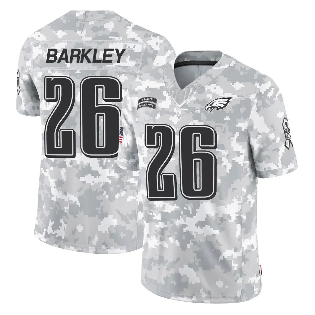 STECN P.Eagles #26 Saquon Barkley Player Arctic Camo Salute to Service Limited Game Stitched Jerseys