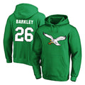 STECN P.Eagles #26 Saquon Barkley Player Green Pullover Hoodies Home Game Stitched Jerseys