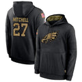STECN P.Eagles #27 Quinyon Mitchell Player Black Military Hoodie Game Stitched Jerseys